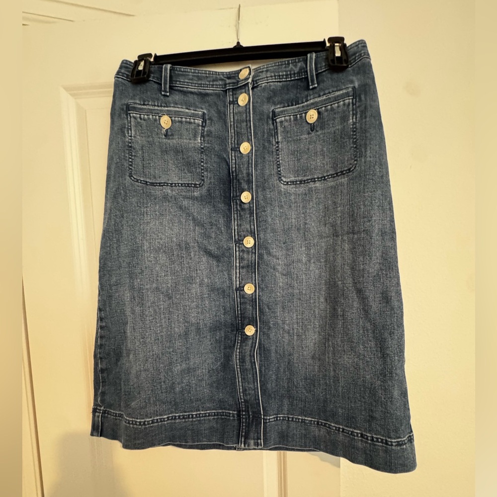 Talbots Blue Denim Pencil Skirt
